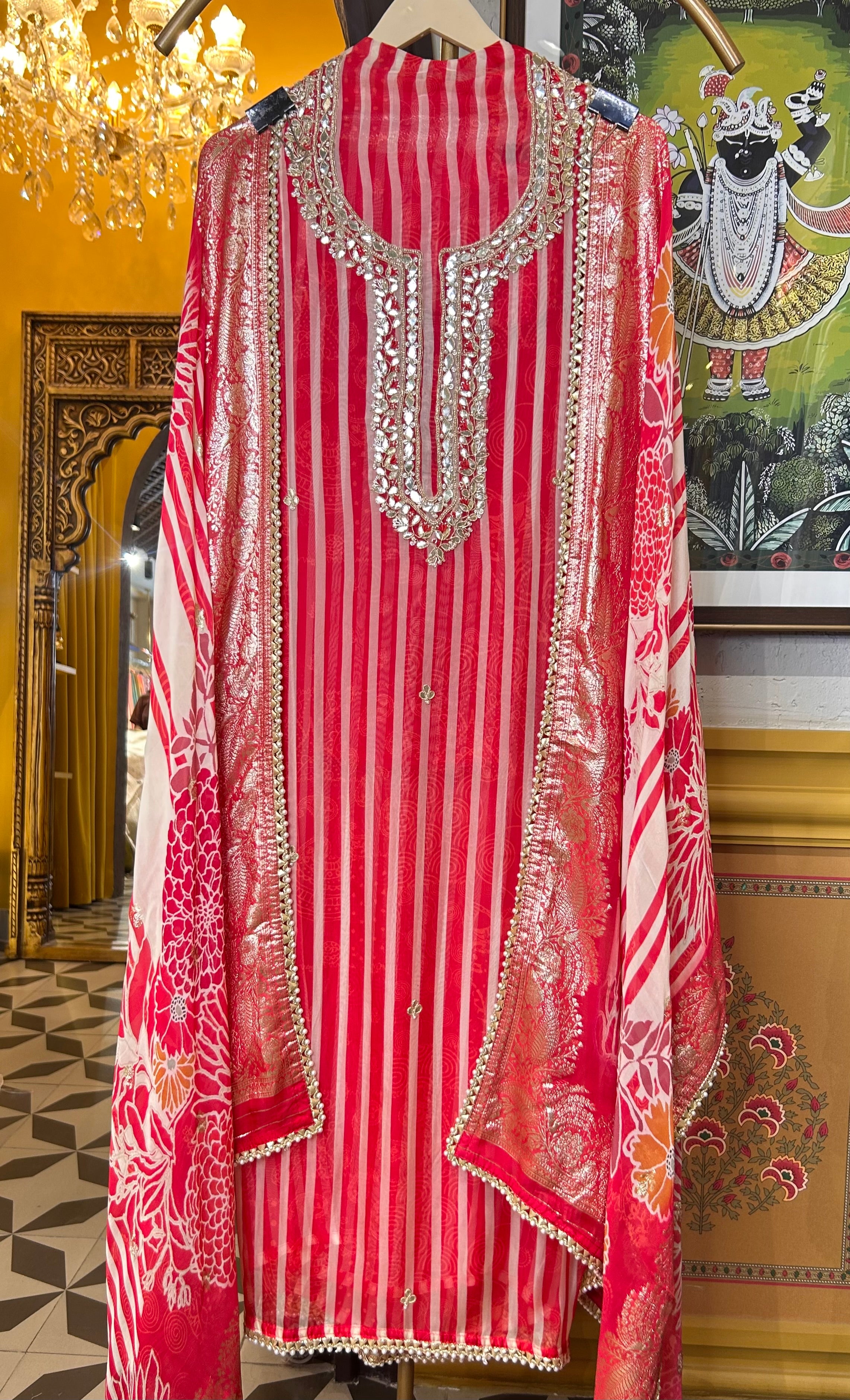 Aabroo Organza Suit
