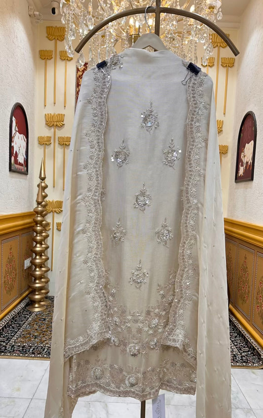Aabira Handcrafted Veil Suit