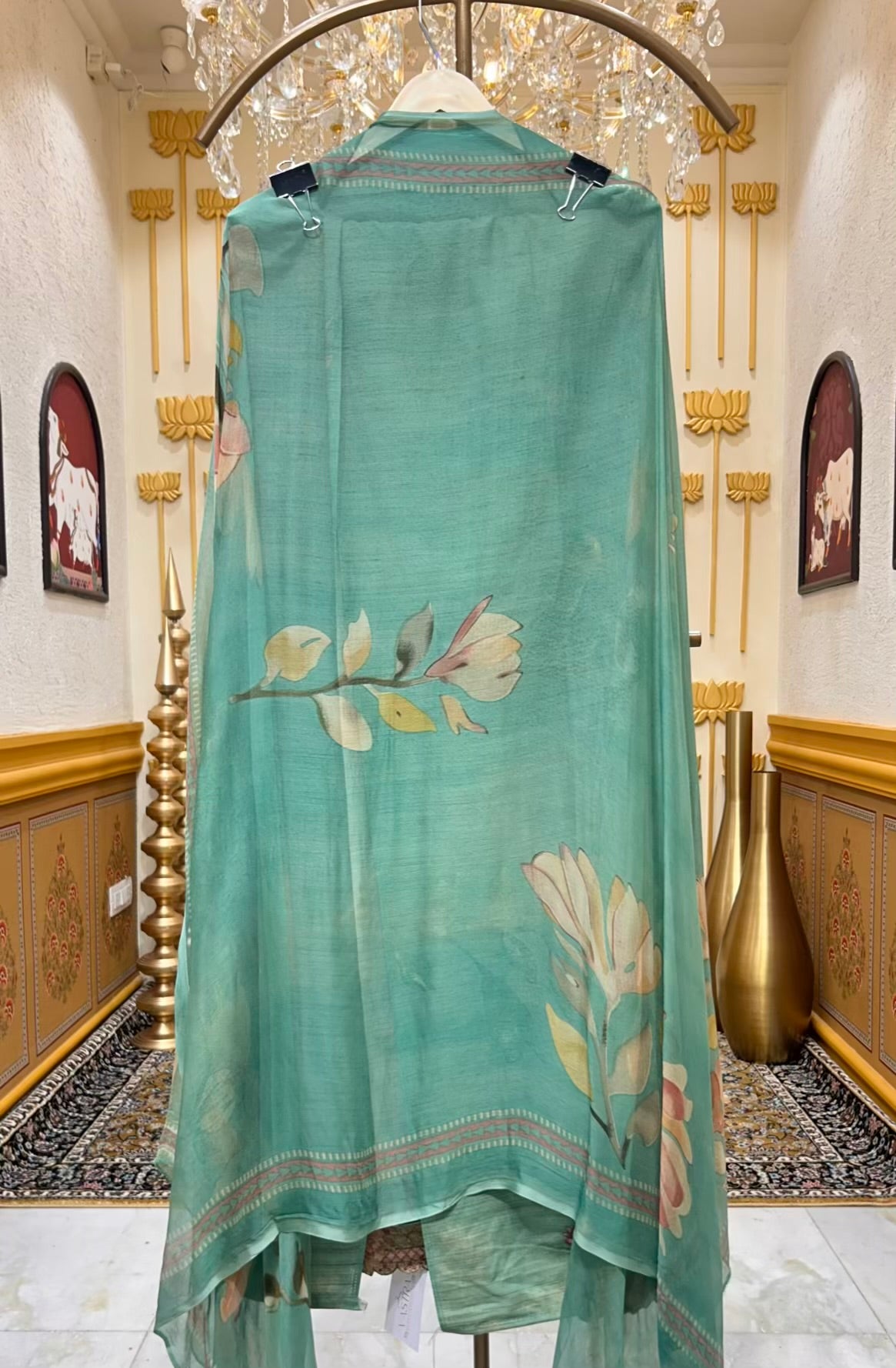 Afsana Pashmina Naqsh Suit (Green)