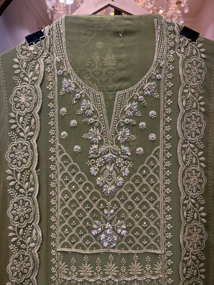Mehru Georgette Élan Suit (Green)