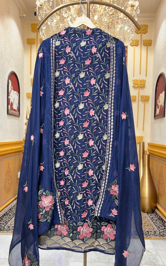 Iraaya Jalkaar Mul Suit (Navy Blue)