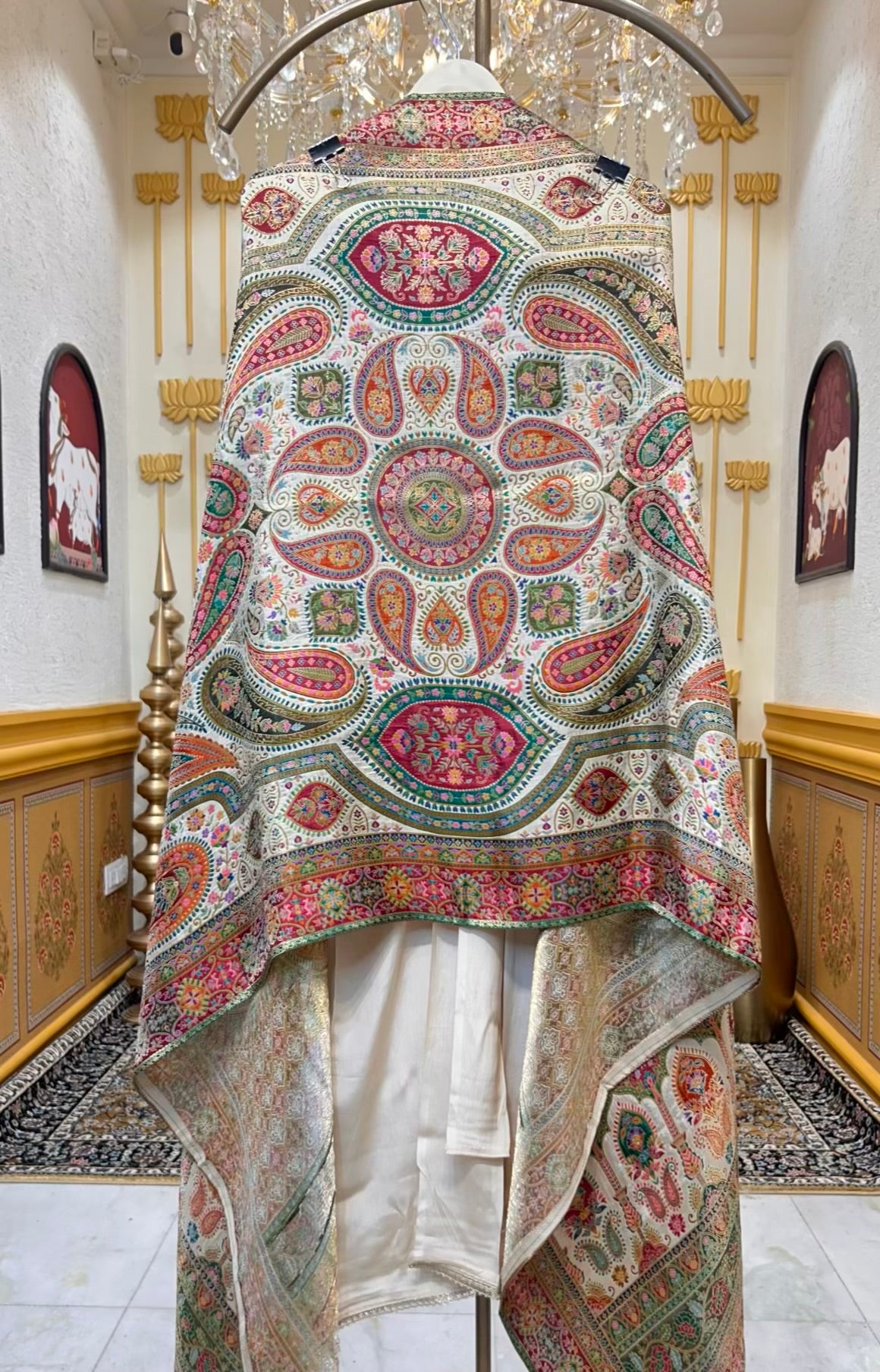Sahira Silk Noor Suit (Ivory)