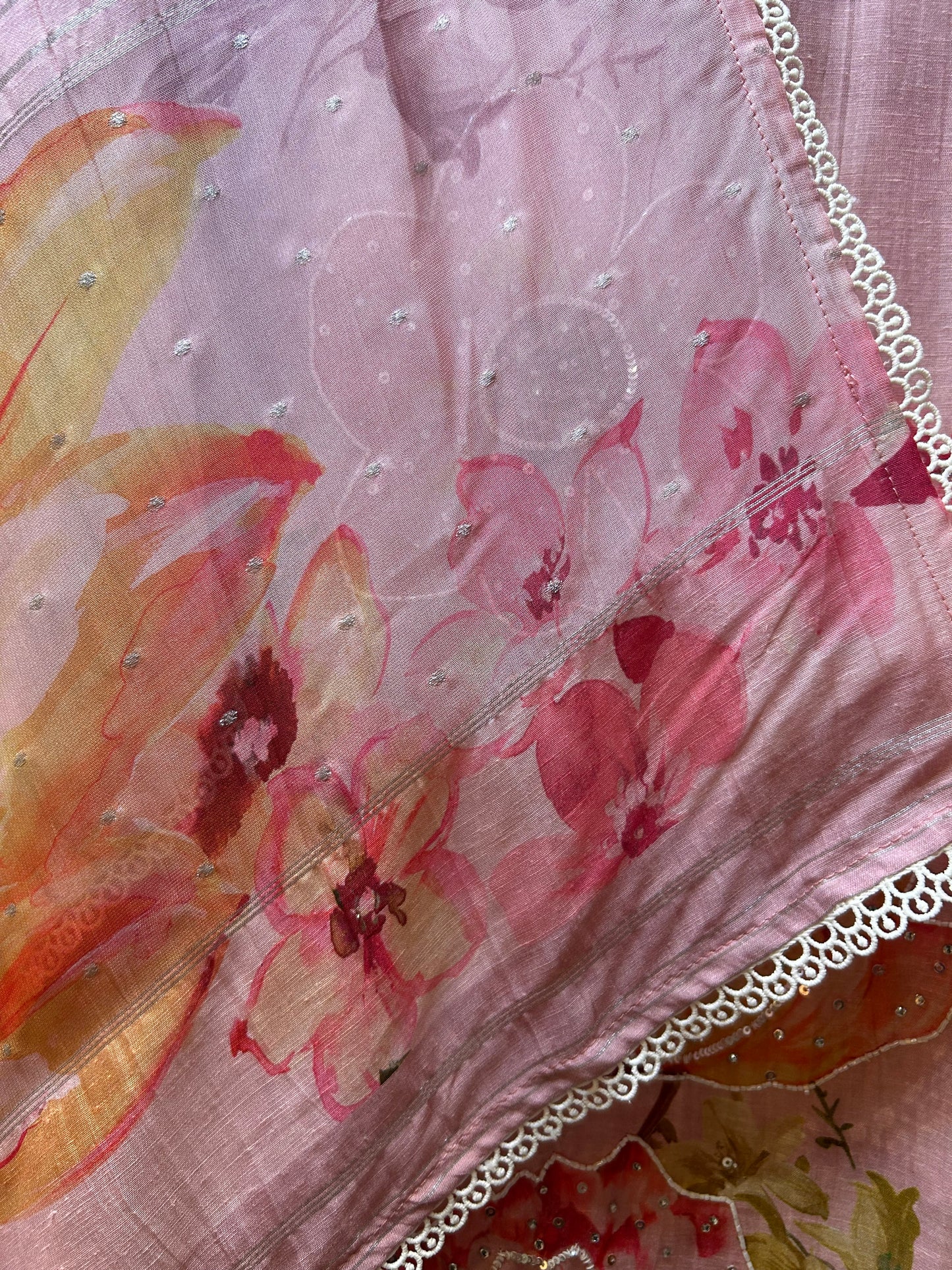Aarunya Chanderi Mul Suit (Pink)