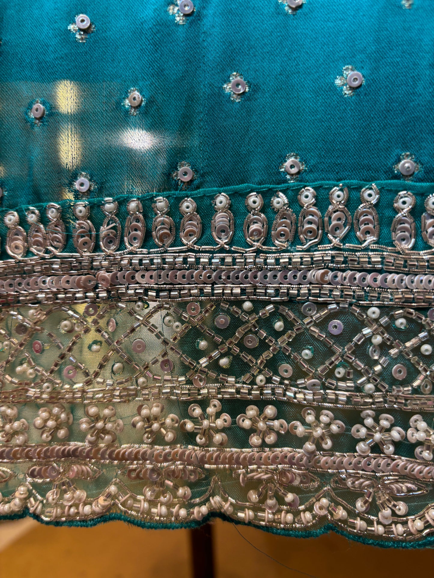 Saanjh Baag Silk Set (Blue)