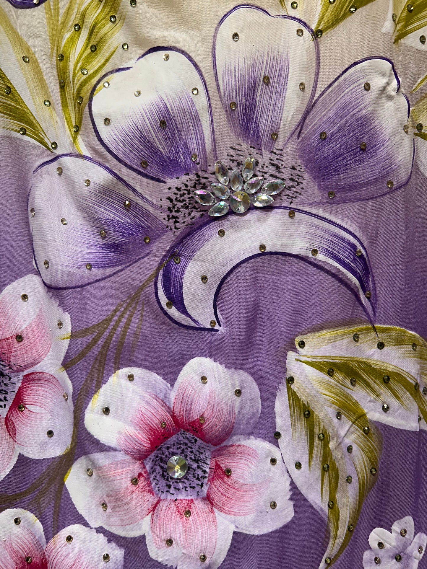 Meheraa Hand Painted Suit (Light Purple)