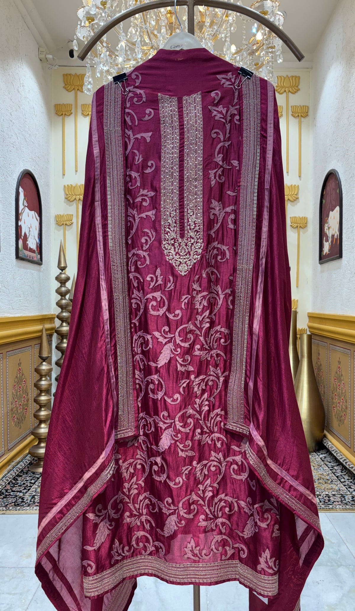 Aabshara Satin Silk Suit