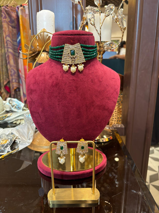 Elara Choker Set (Green)