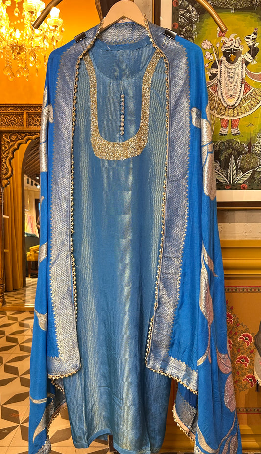 Sunshine Shimmer organza (Blue)