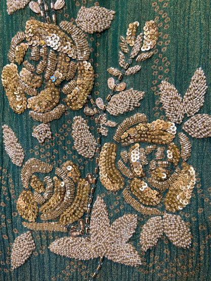 Zareen Gera Tissue Suit (Peacock Green)