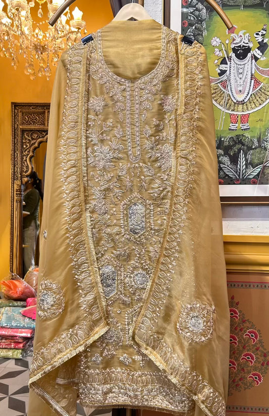 Saanjh Ruhani Suit (Mustard)