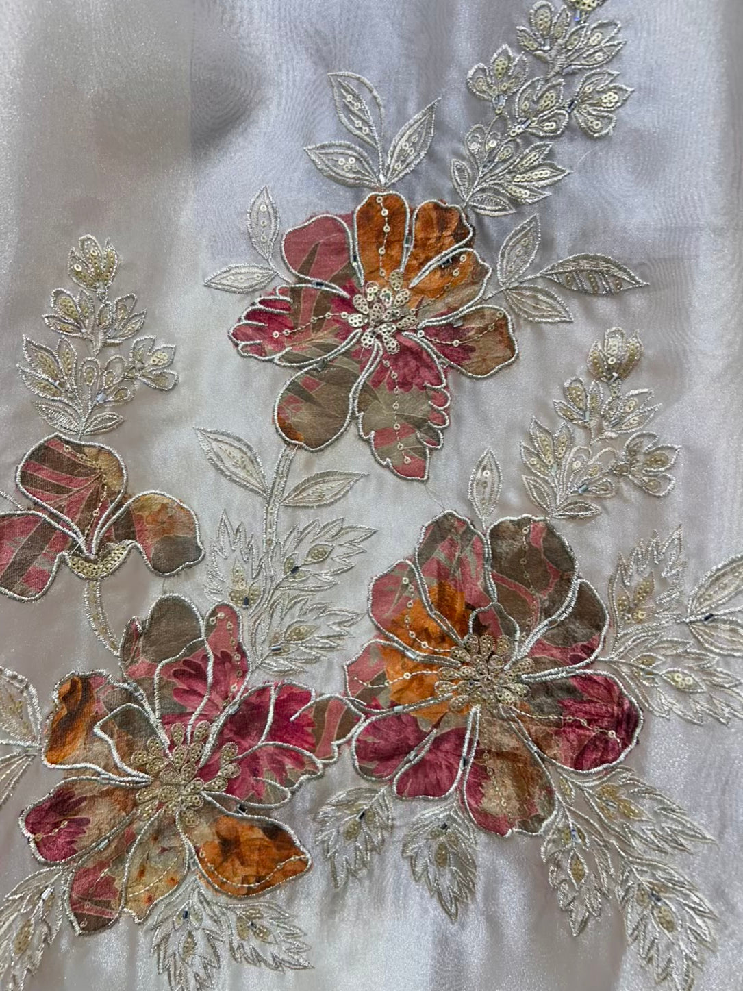 Zehraah Kinari Bloom Suit (Silver Grey)