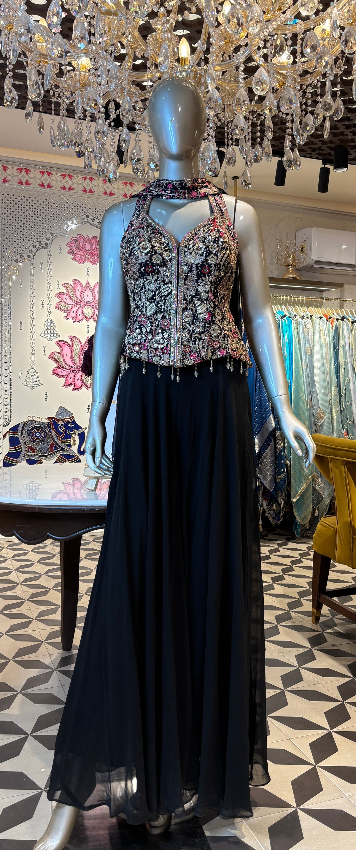Madhubani Muse Sharara Set