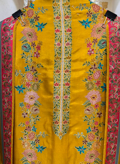 Sahira Katan Banarasi Suit (Mustard)