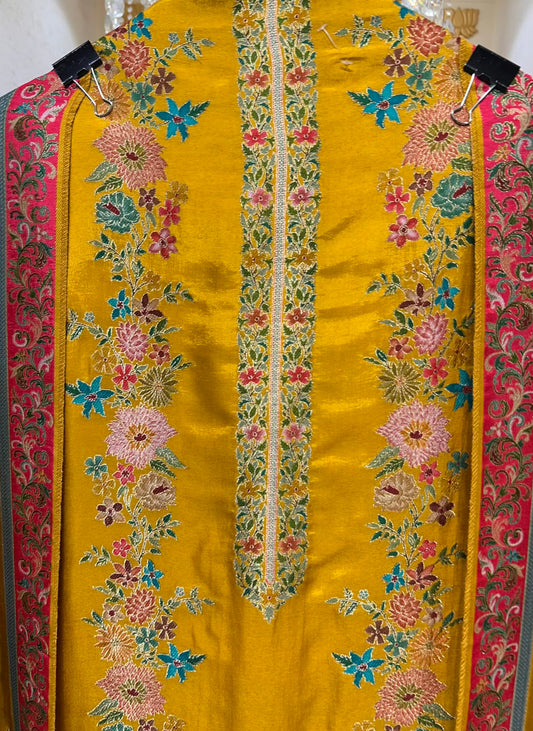 Sahira Katan Banarasi Suit (Mustard)