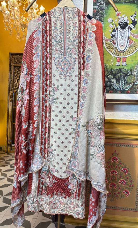 Afsara Crêpe Suit (Rust)