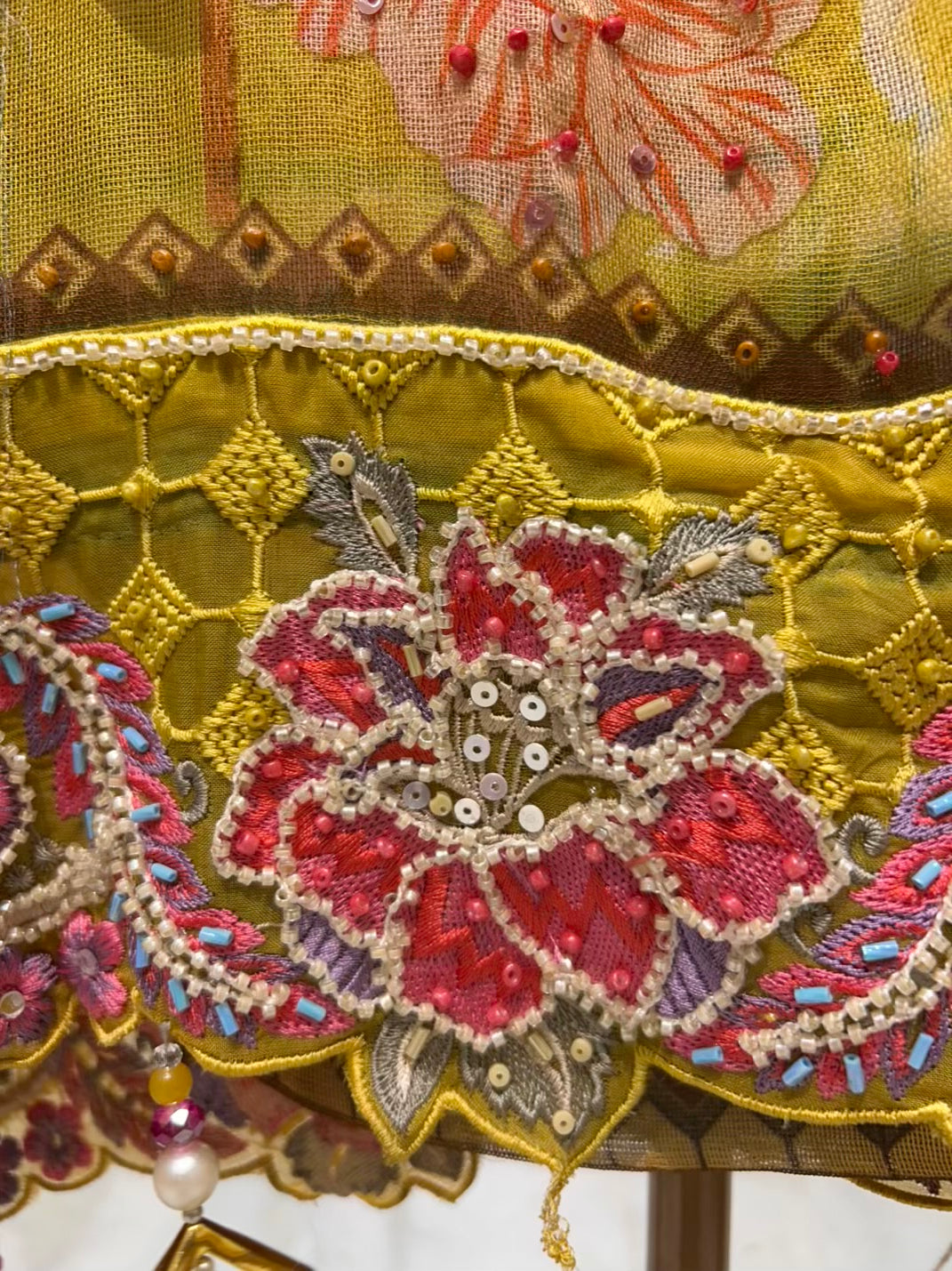 Zehra Moti Glow Organza Suit