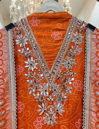 Mehrang Bandhani Suit
