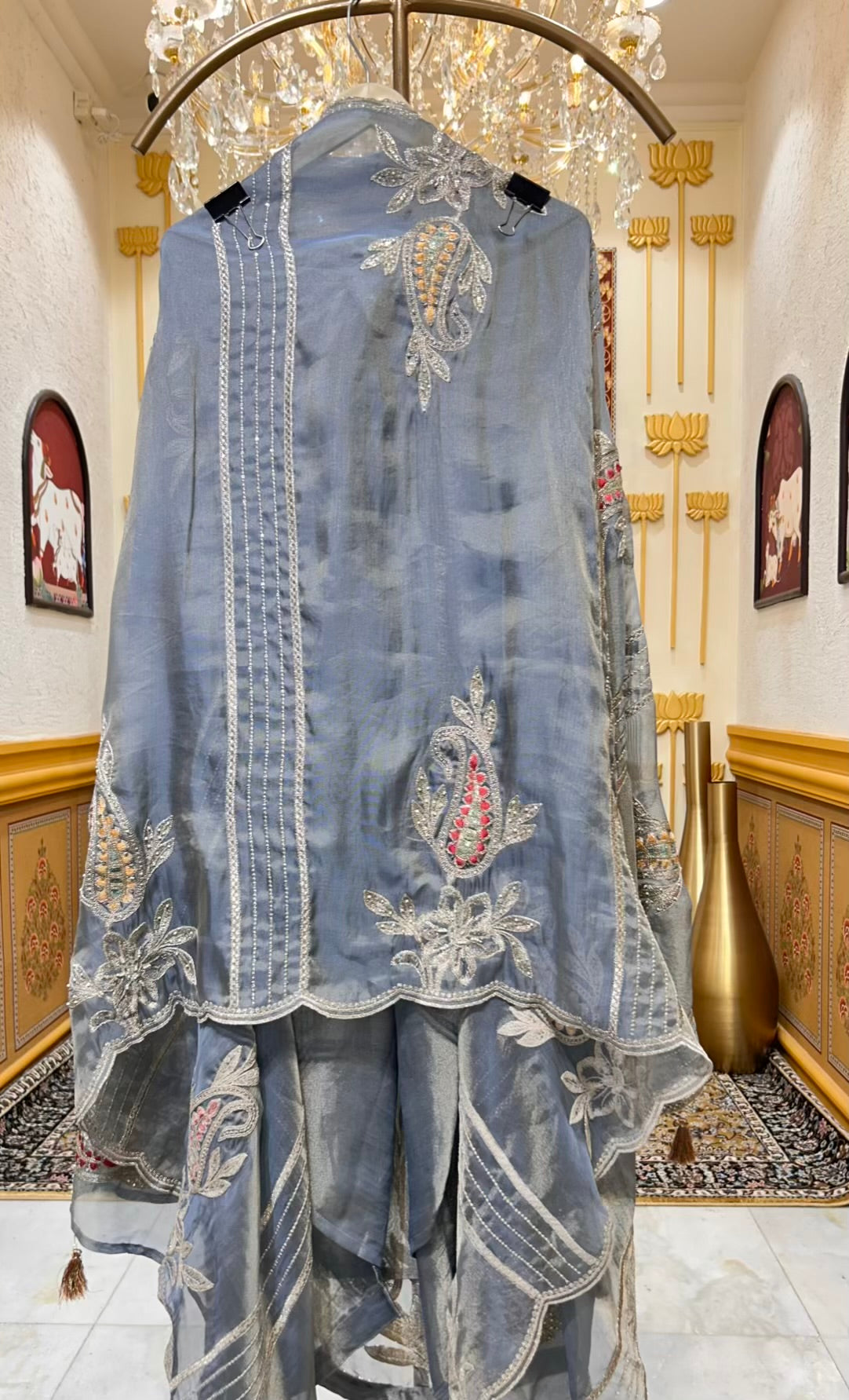 Zehraani Cutdana Élan Suit (Blue)