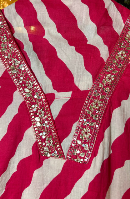 Pehra Cotton Suit (Pink)