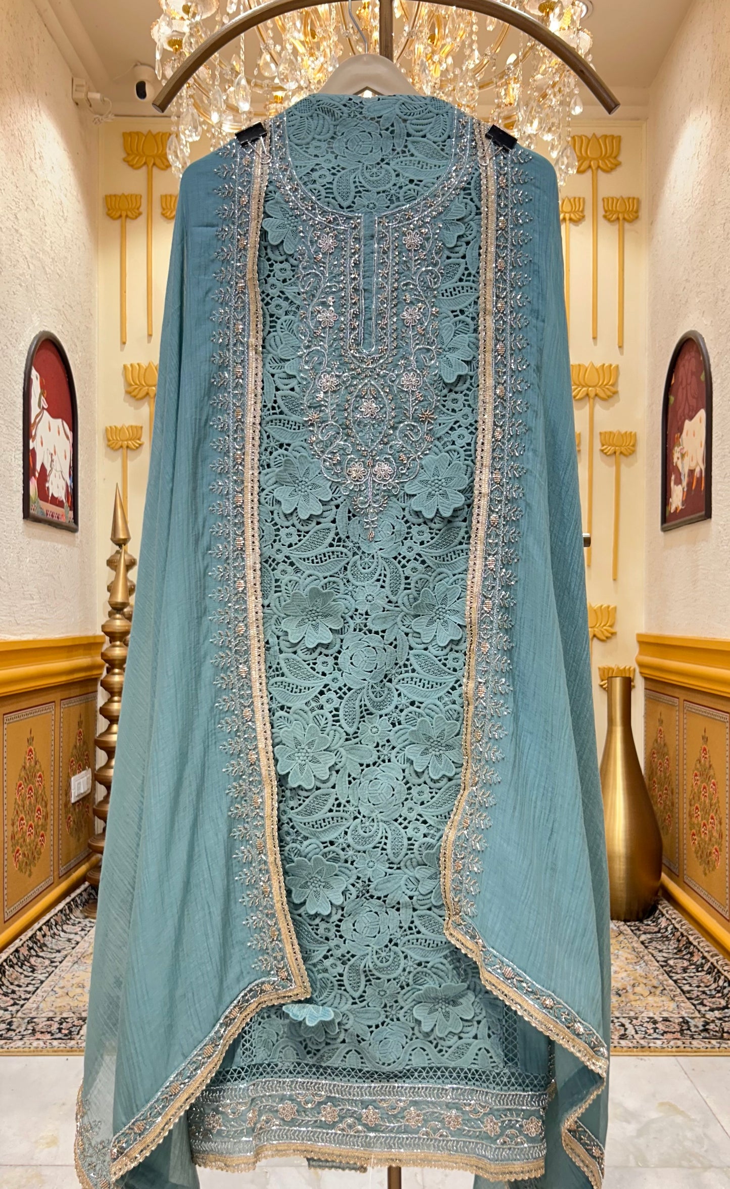 Ira Crochet Chanderi Suit
