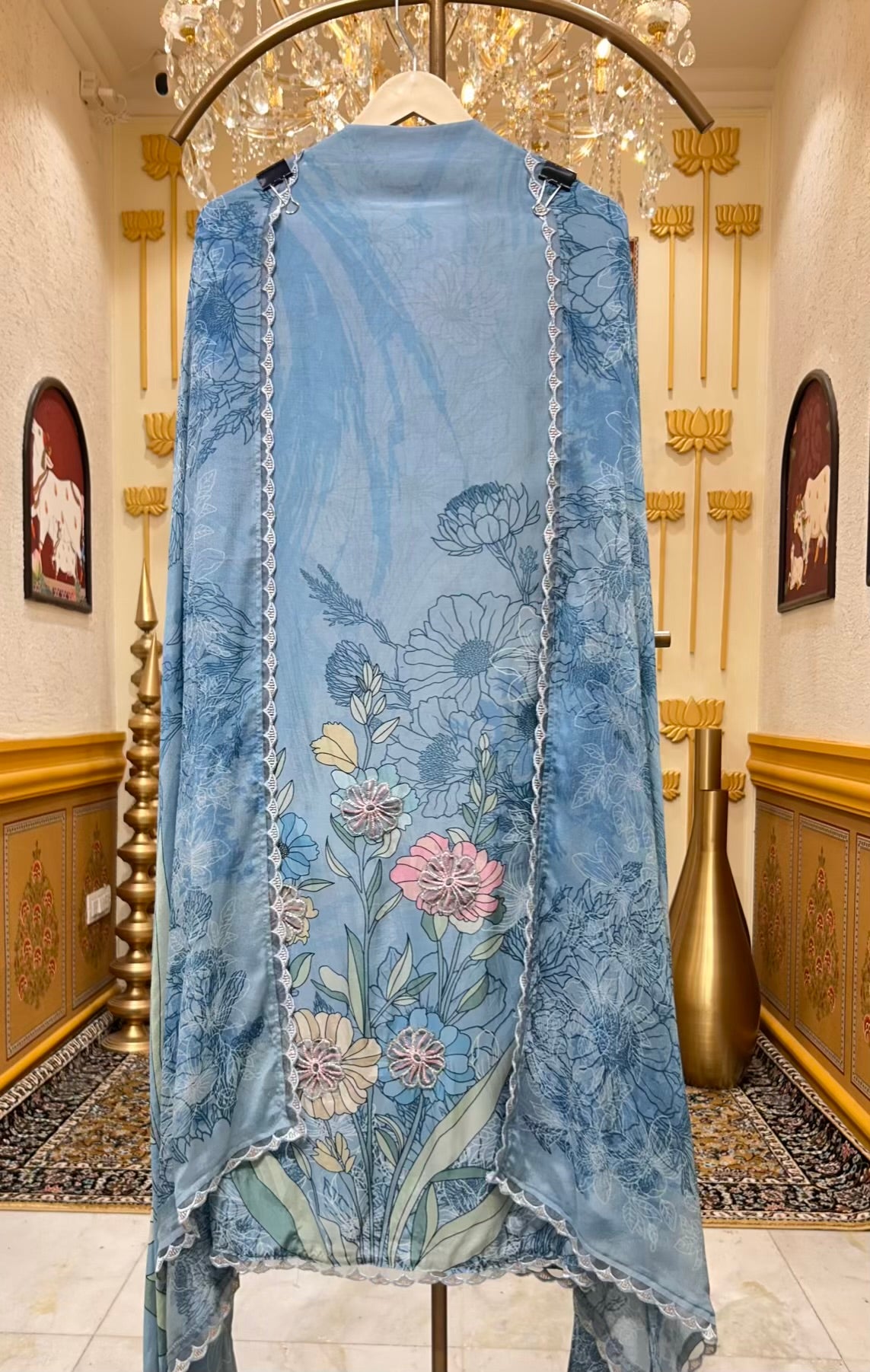 Eshira Print Noor Suit (Blue)