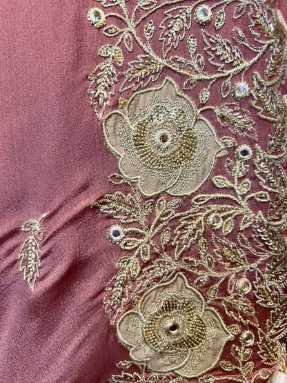 Eshanya Organza Suit (Peach)