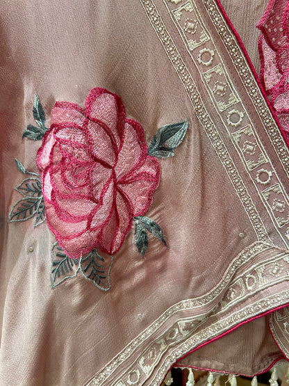 Zivara Chinon Suit (Pink)