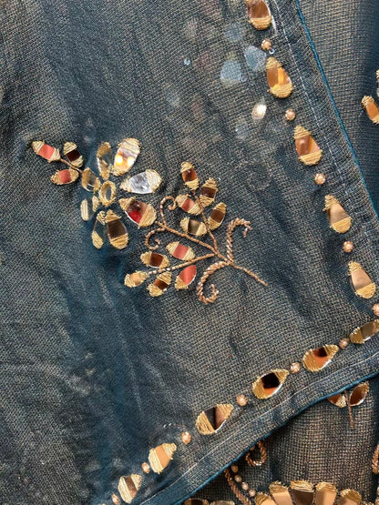 Sitaaron Ka Jaal Suit (Peacock Blue)