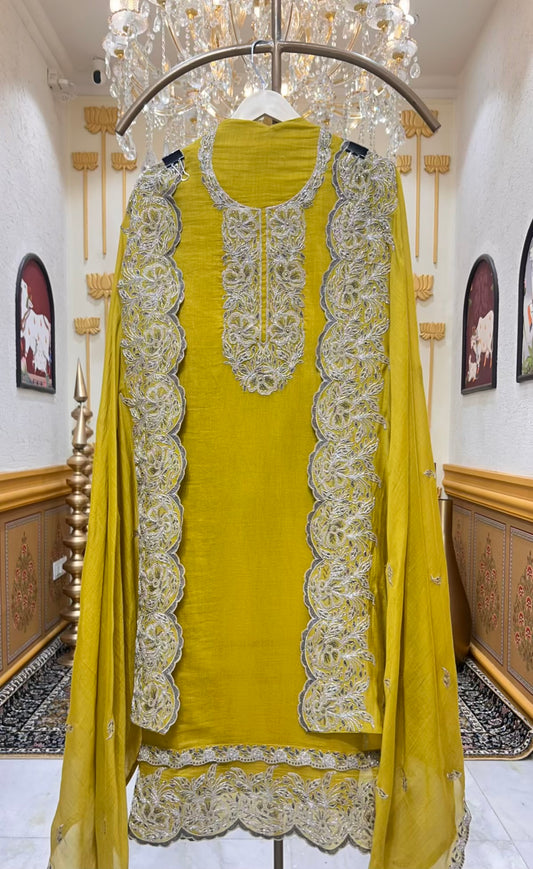 Iraaya Mul Noor Suit (Yellow)