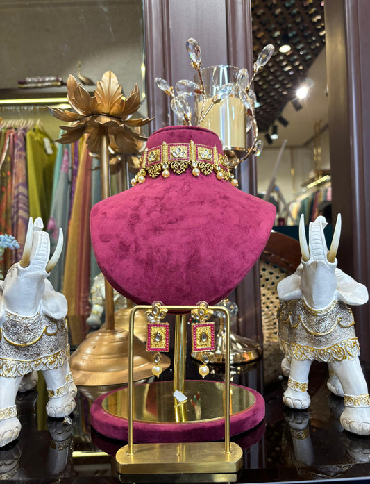 Gulraiz Meenakari Choker Set