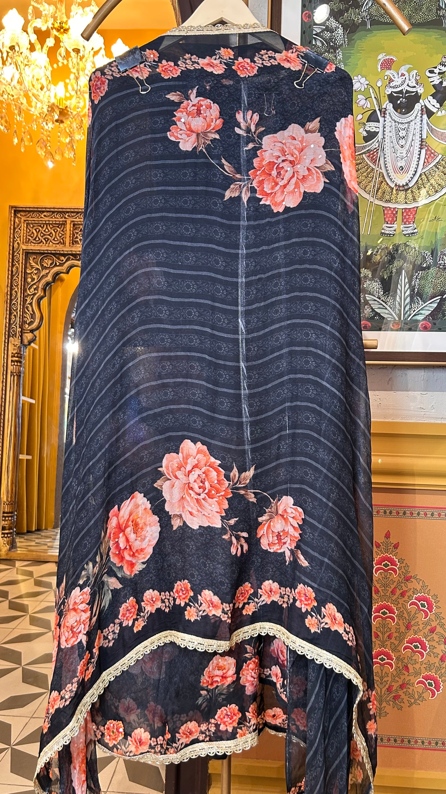Meira Handwork Organza Suit