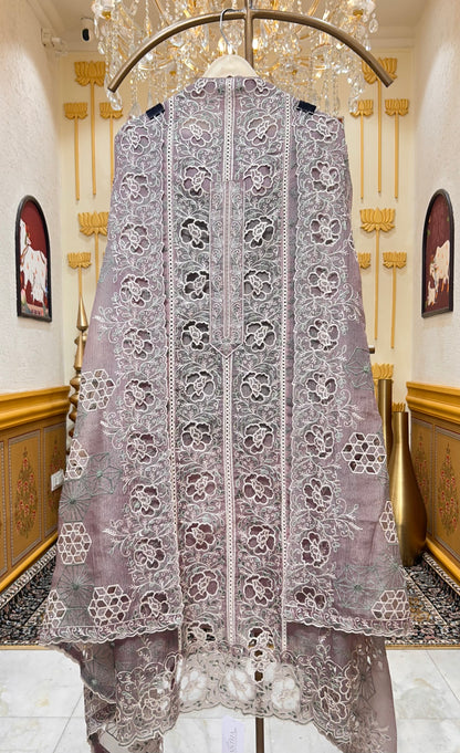 Sahira Thread & Lace Suit (Green)