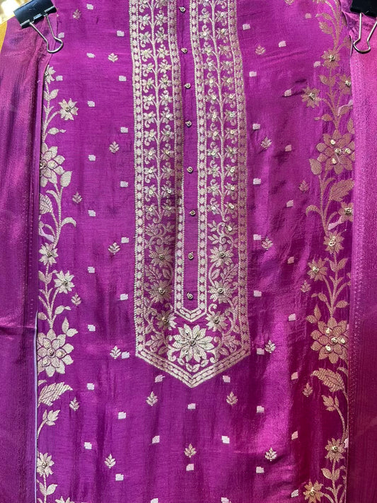 Ruzina Silk Suit (Wine)