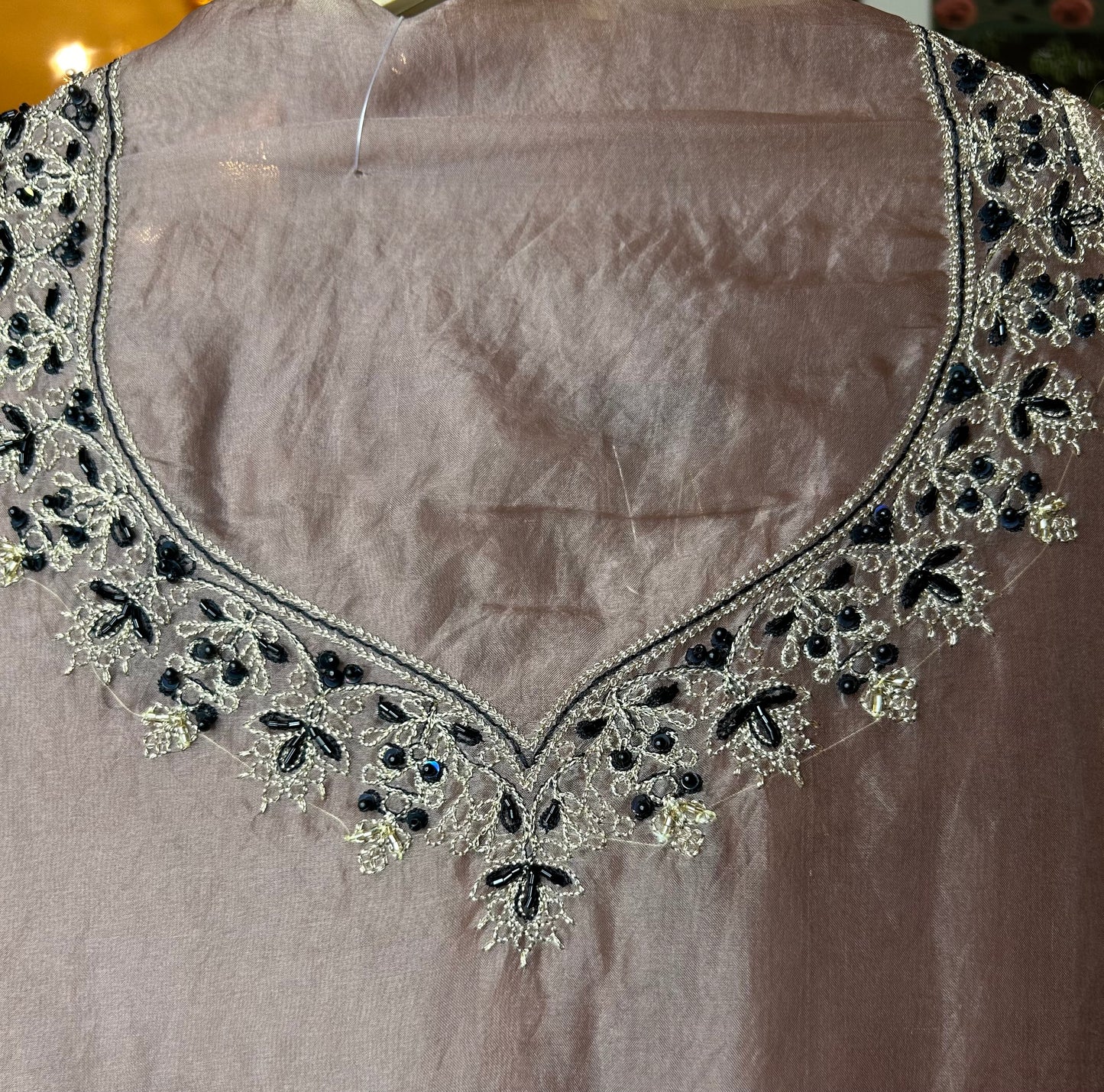 Zunairah Organza Suit (Rust)