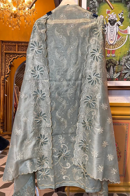 Sarvini AariChand Suit (Silver Grey)