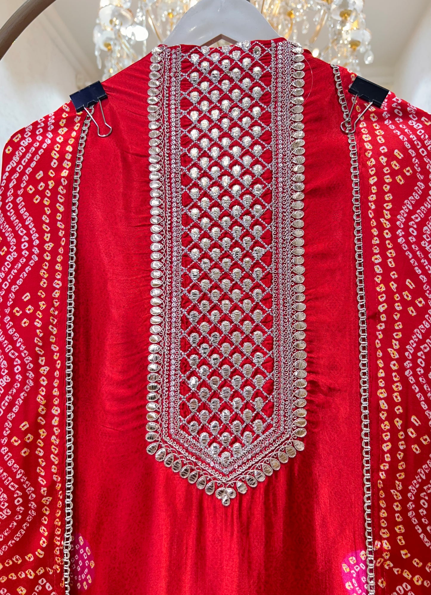 Rangmahi Gaji Bandhani Suit
