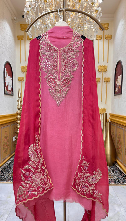 Arezya Dori Leather Élan Suit (Pink)