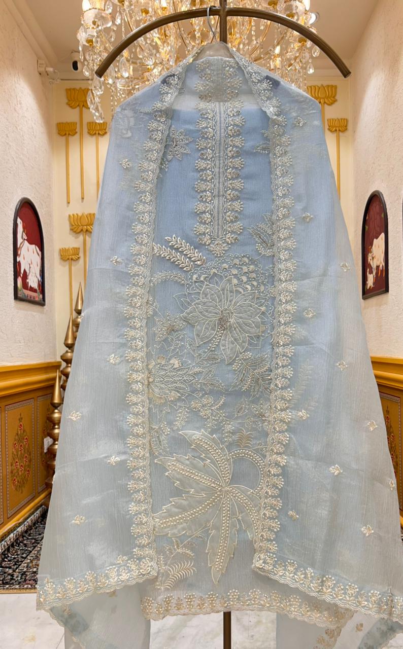 Mehrzeen Appliqué Tissue Suit