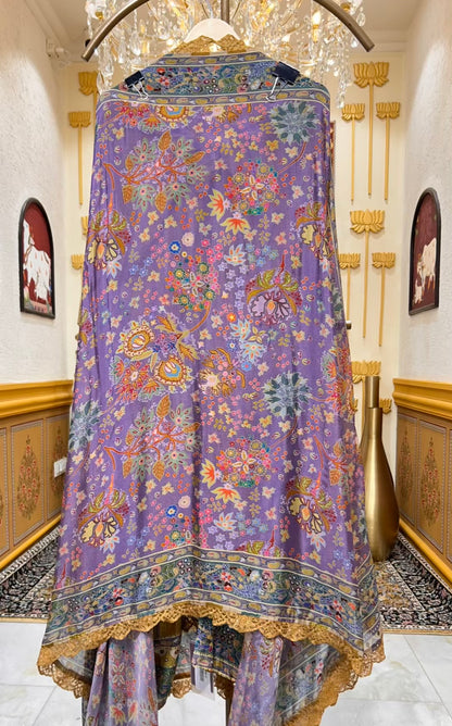 Aavira Silk Veil Suit (Mustard)