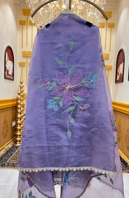 Sarvika Gota Jhalar Suit (Lavender)