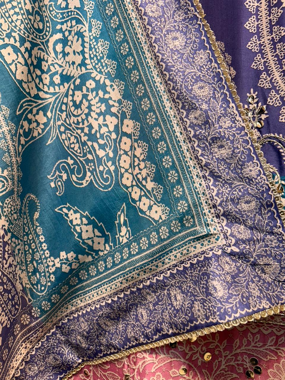 Arezya Silk Leather Élan Suit (Blue)