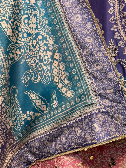 Arezya Silk Leather Élan Suit (Blue)