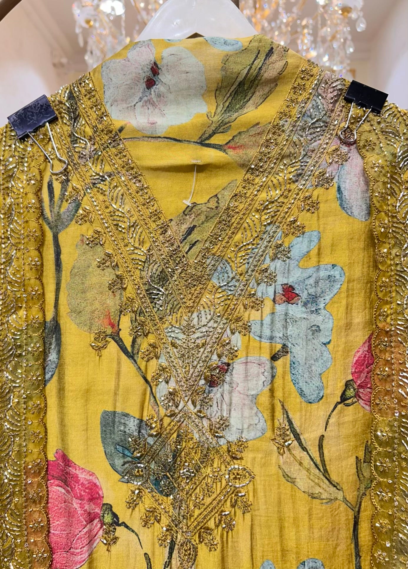 Nayra Muslin Bloom Suit (Mustard)