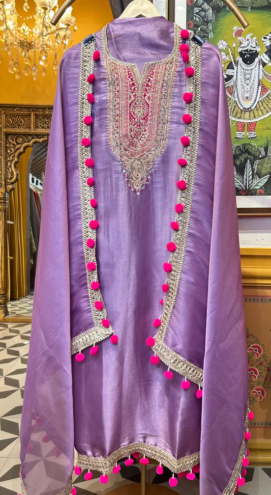 Sahira Organza Suit (Lavender)