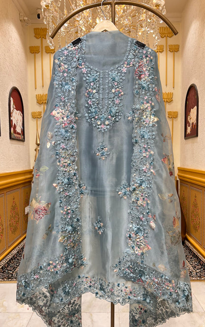 Husna Threadcrafted Suit (Blue)