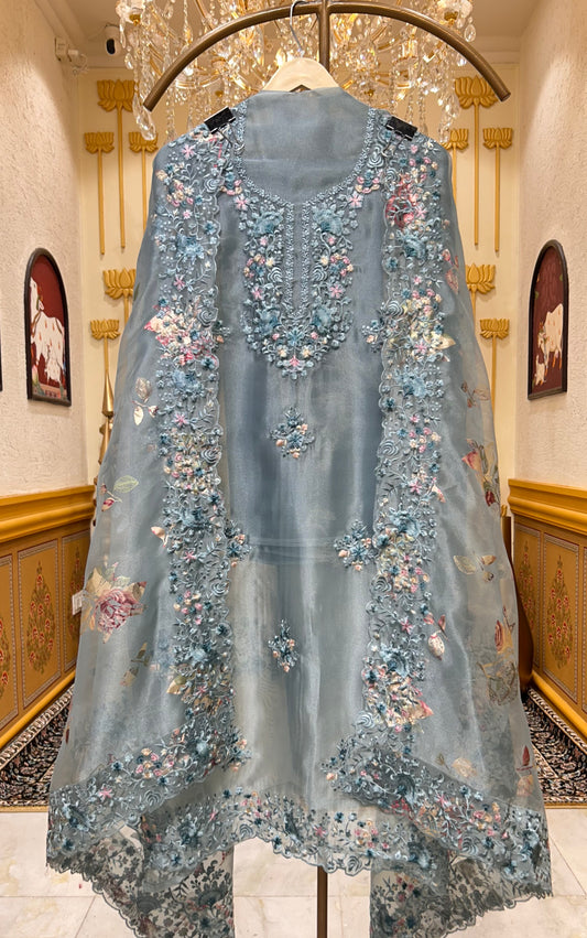Husna Threadcrafted Suit (Blue)