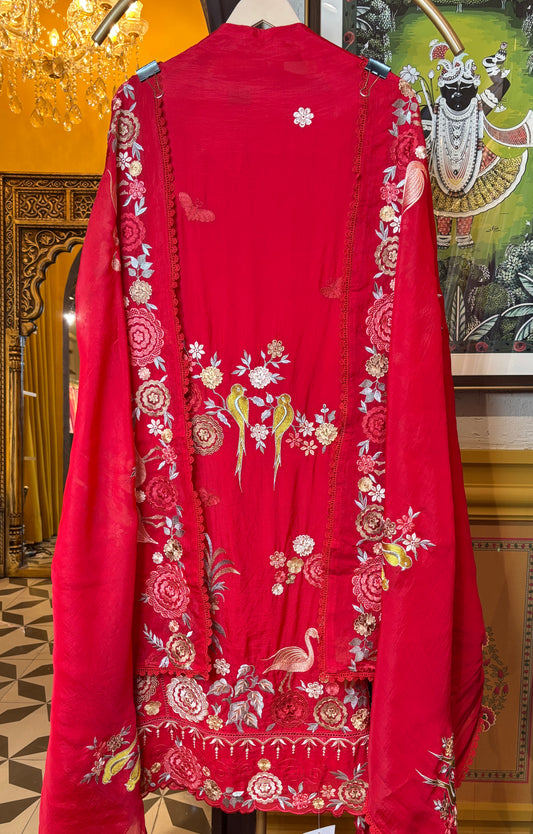 Eira Organza Suit (Red)