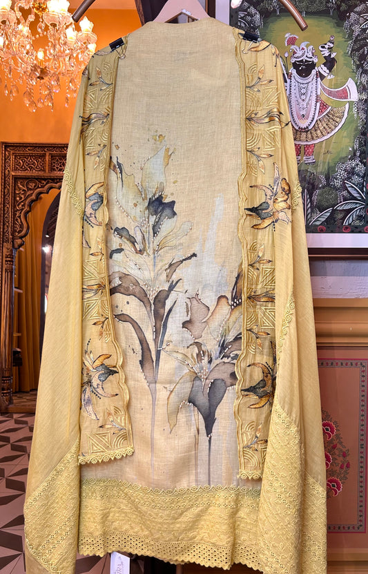 Tvarita Linen Suit (Yellow)