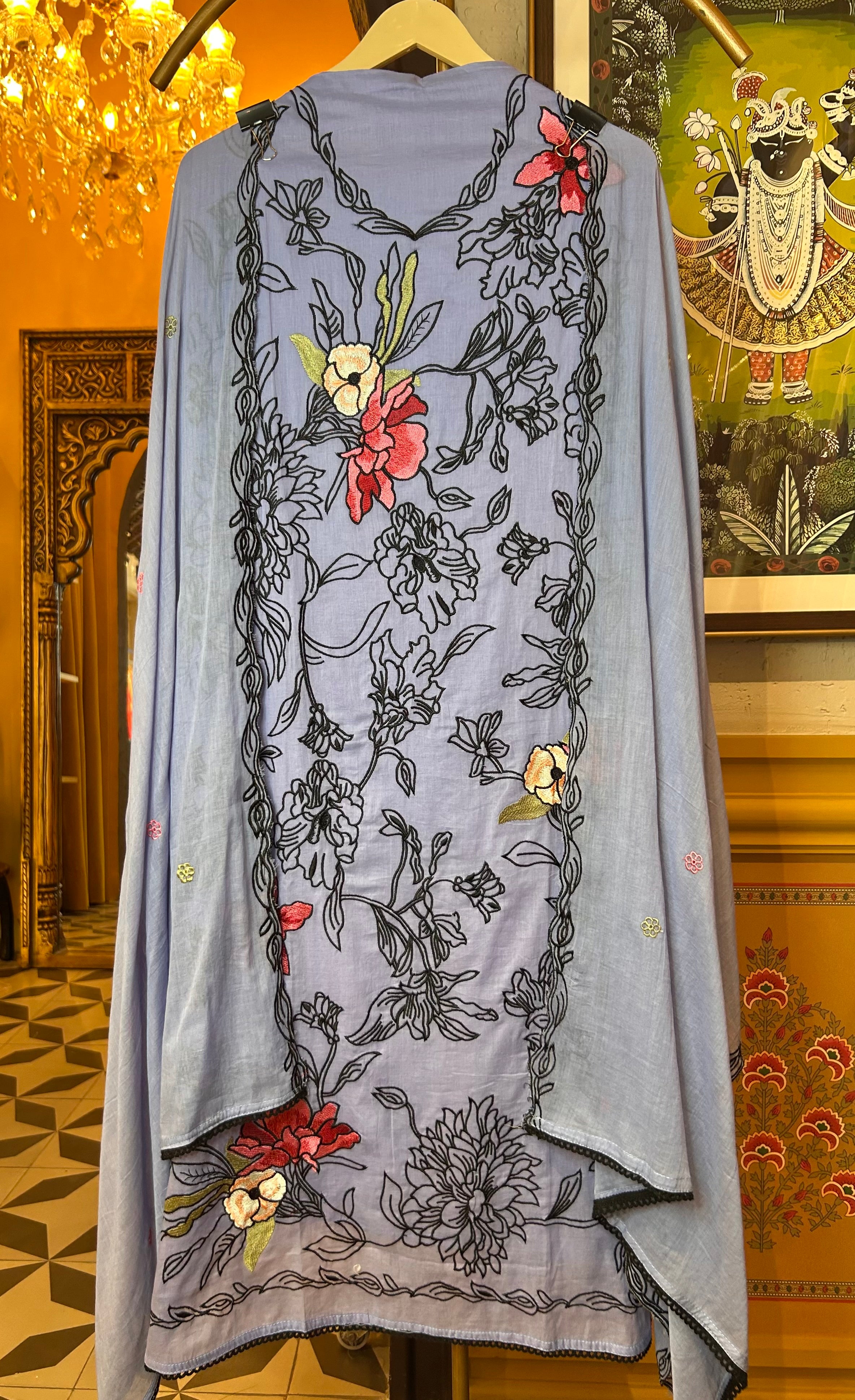 Neerja Mul Suit (Blue)