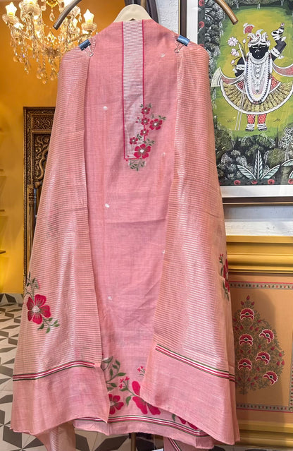 Zarjam Jamdhani Suit (Pink)